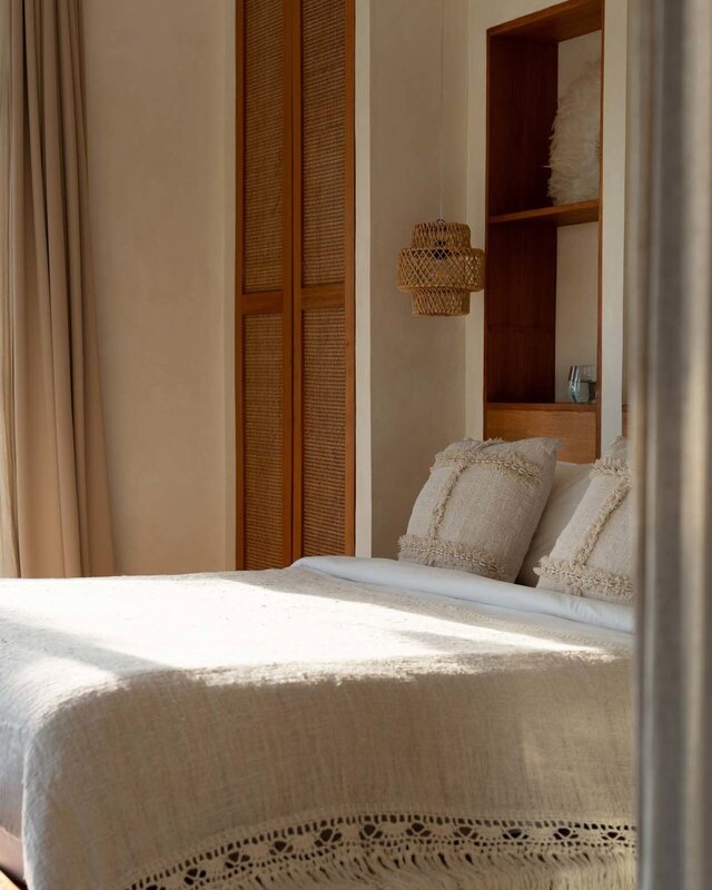 Bazar Bizar Antwerp De Gypsy bedsprei - Naturel- 135x270