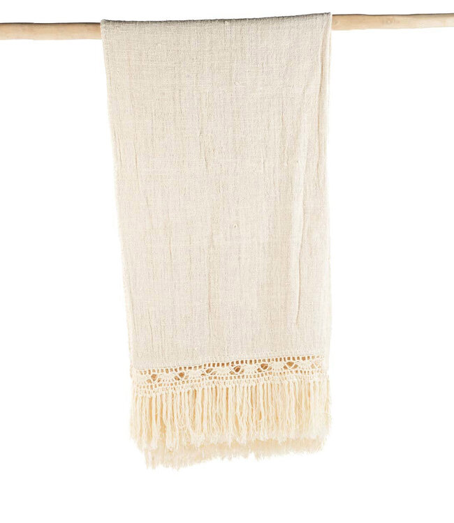 Bazar Bizar Antwerp De Gypsy bedsprei - Naturel- 135x270