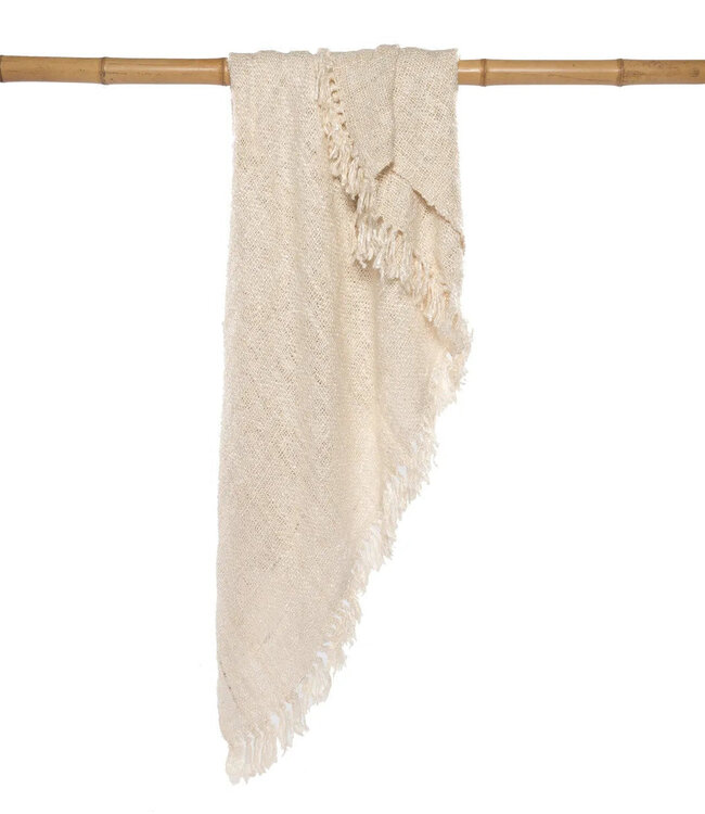 Bazar Bizar Antwerp De s'il vous Plaid - Crème - 170x130