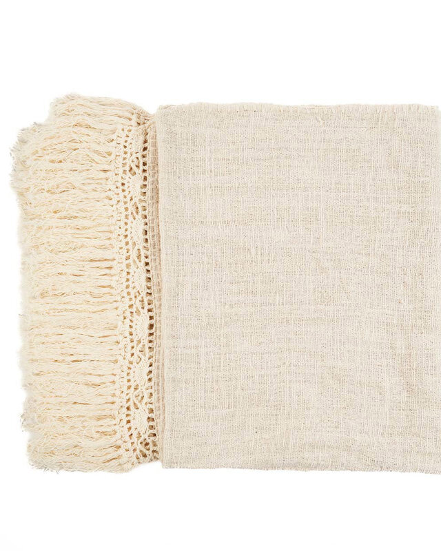 Bazar Bizar Antwerp De Gypsy bedsprei - Naturel- 135x270