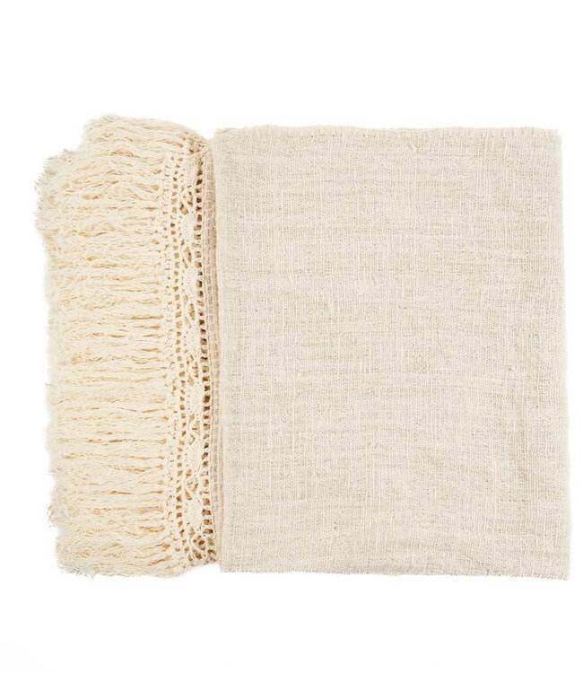 Bazar Bizar Antwerp De Gypsy bedsprei - Naturel- 135x270