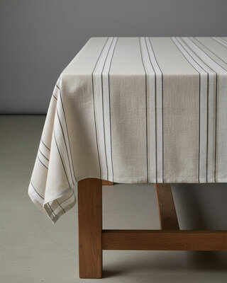 Bazar Bizar Antwerp Het Provence-tafelkleed - Naturel Zwart Wit - 150x250