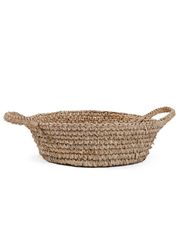 Bazar Bizar Antwerp Raffia mandjes - naturel - S - H16 x D35 cm