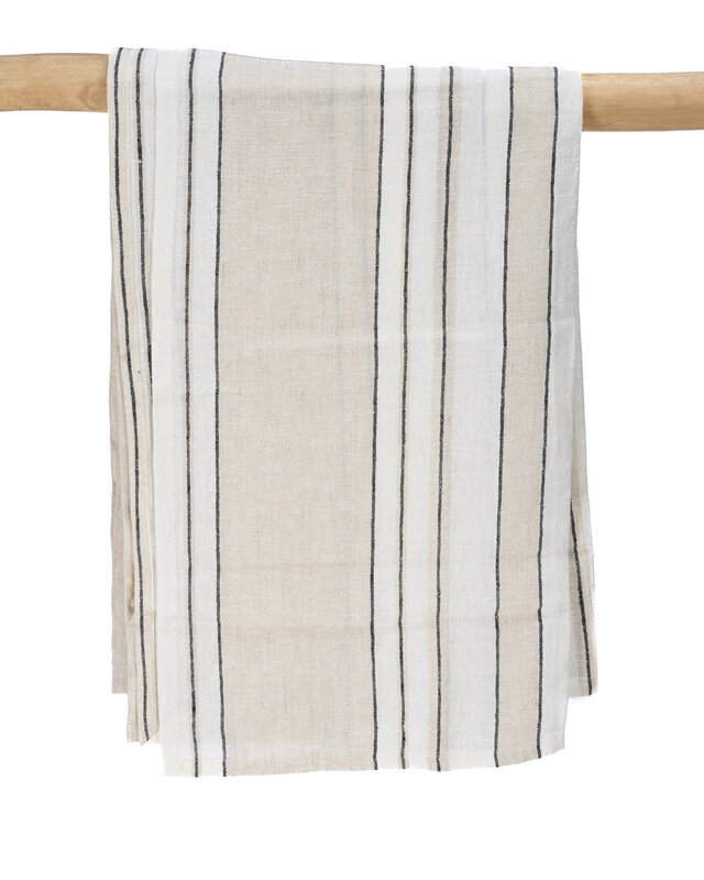 Bazar Bizar Antwerp Het Provence-tafelkleed - Naturel Zwart Wit - 150x250