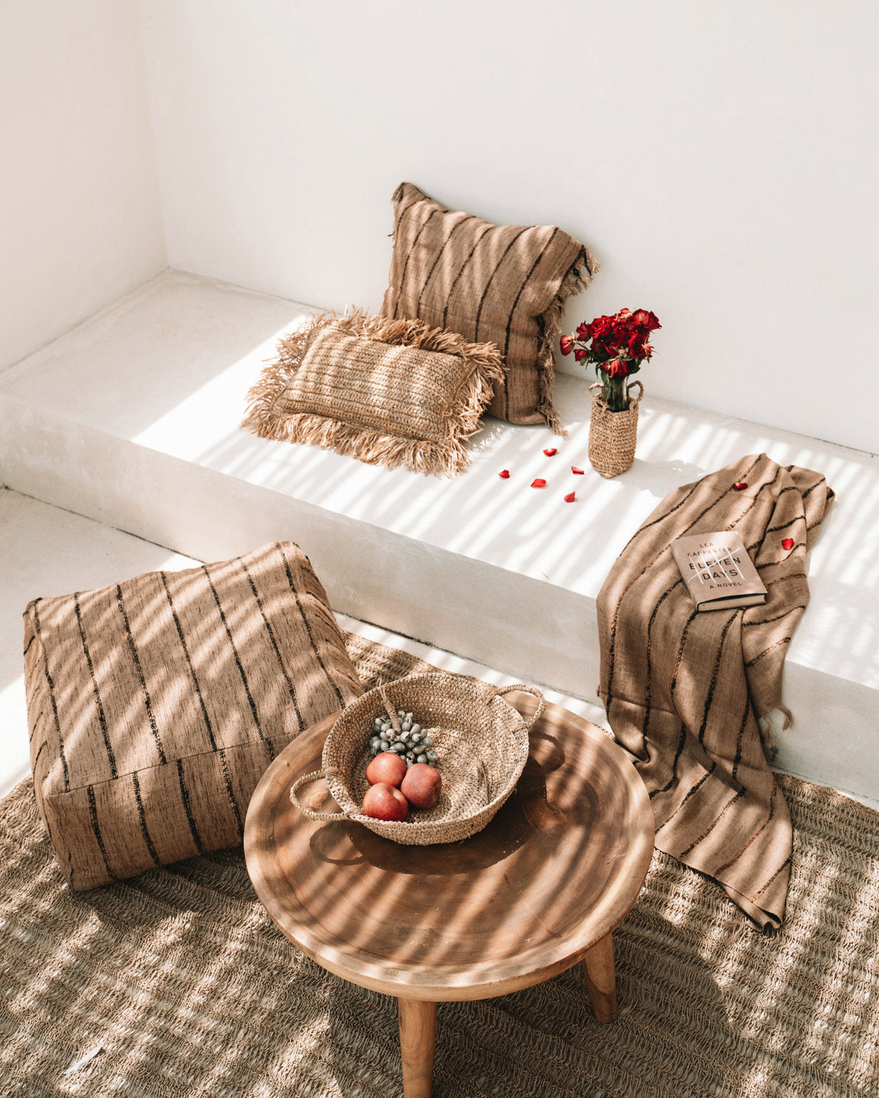 Bazar Bizar Antwerp Raffia mandjes - naturel - S - H16 x D35 cm