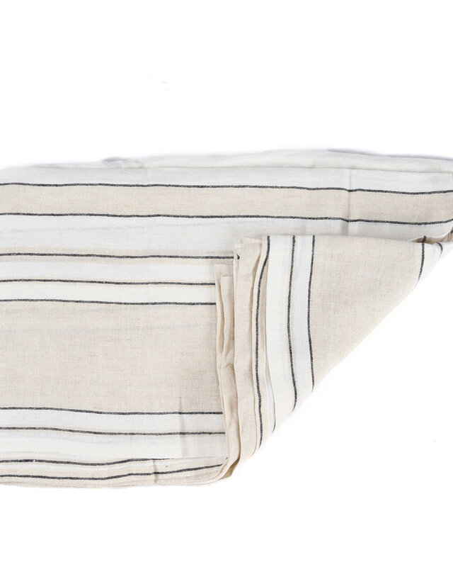 Bazar Bizar Antwerp Het Provence-tafelkleed - Naturel Zwart Wit - 150x250