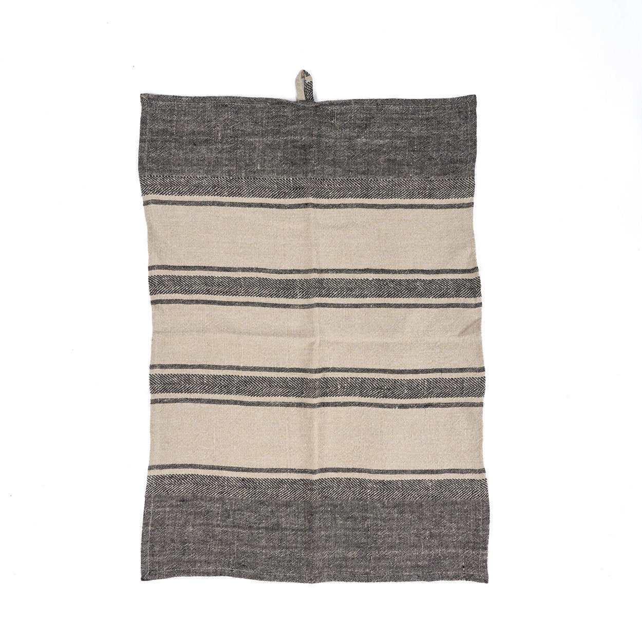 Bazar Bizar Antwerp De linnen Smudge keukendoek - natuurlijk zwart - 50x70