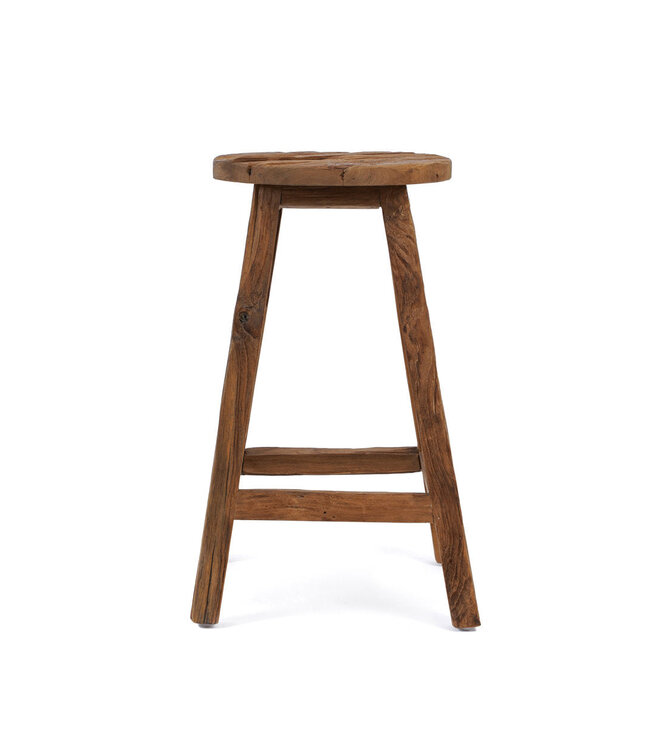 Bazar Bizar Antwerp De Shibori barkruk - naturel - H70 x D39 cm