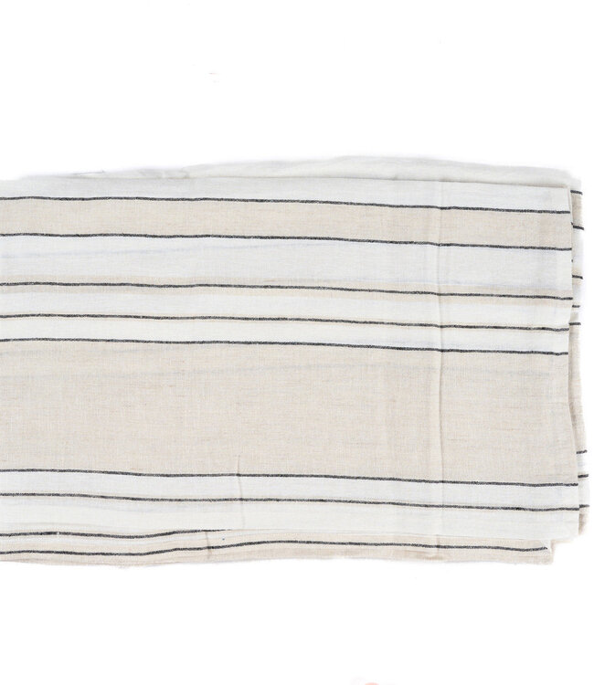 Bazar Bizar Antwerp Het Provence-tafelkleed - Naturel Zwart Wit - 150x250