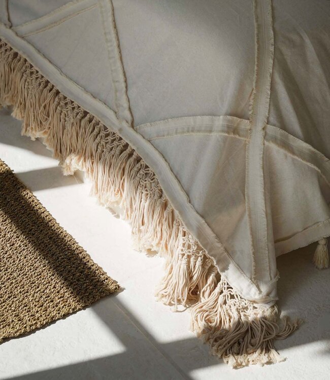 Bazar Bizar Antwerp De Berber bedsprei - naturel - 240x300 cm