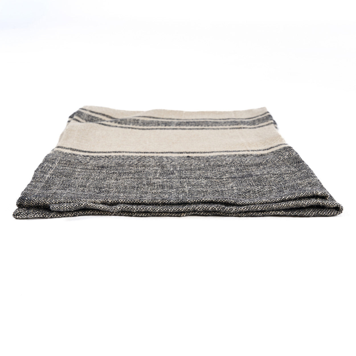 Bazar Bizar Antwerp De linnen Smudge keukendoek - natuurlijk zwart - 50x70