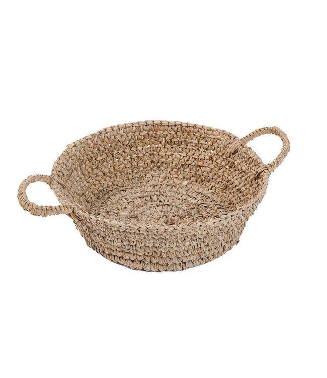 Bazar Bizar Antwerp Raffia mandjes - naturel - S - H16 x D35 cm