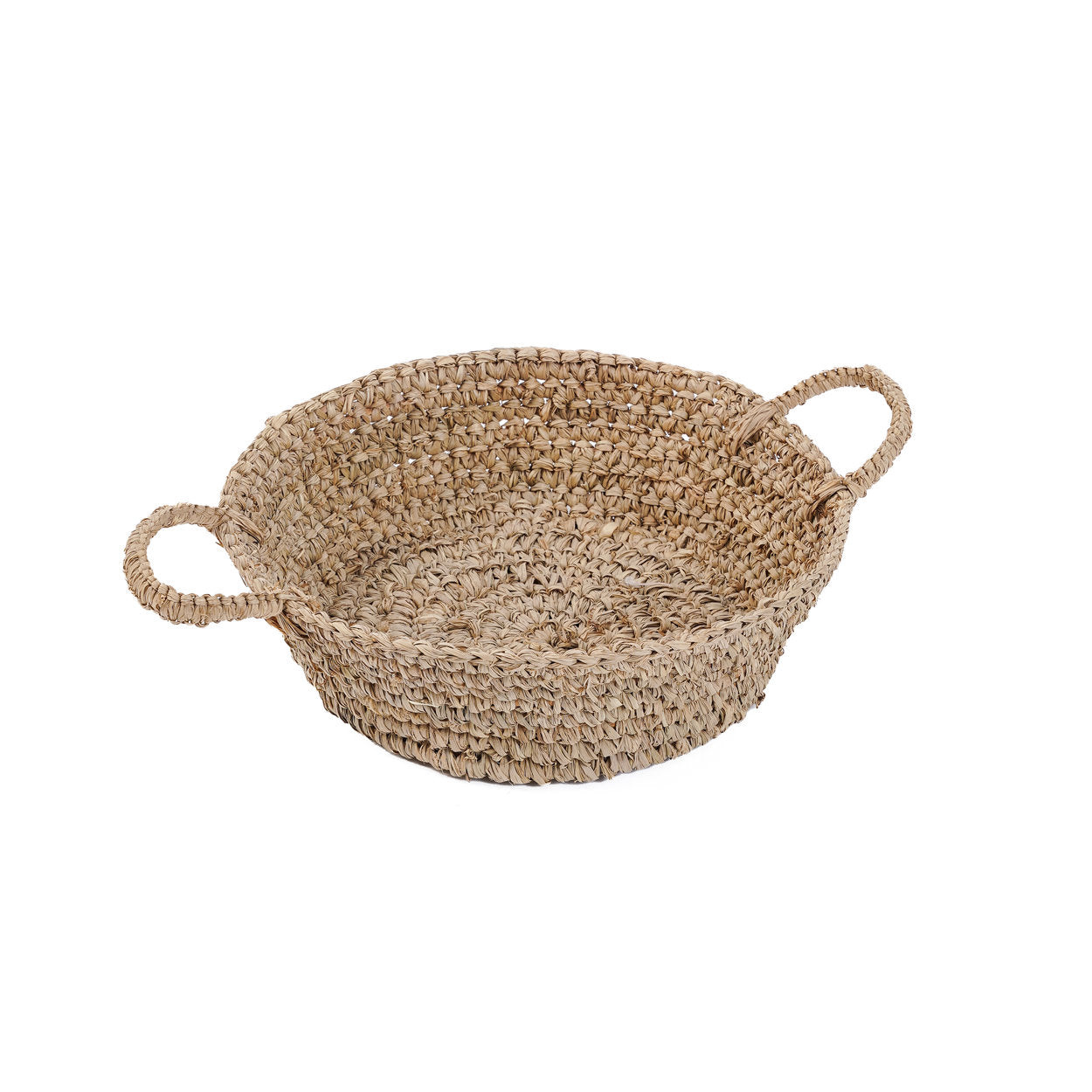 Bazar Bizar Antwerp Raffia mandjes - naturel - S - H16 x D35 cm