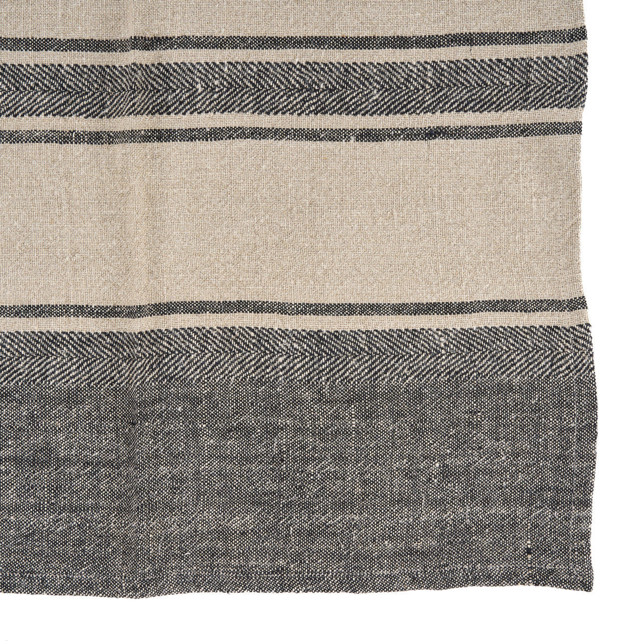 Bazar Bizar Antwerp De linnen Smudge keukendoek - natuurlijk zwart - 50x70