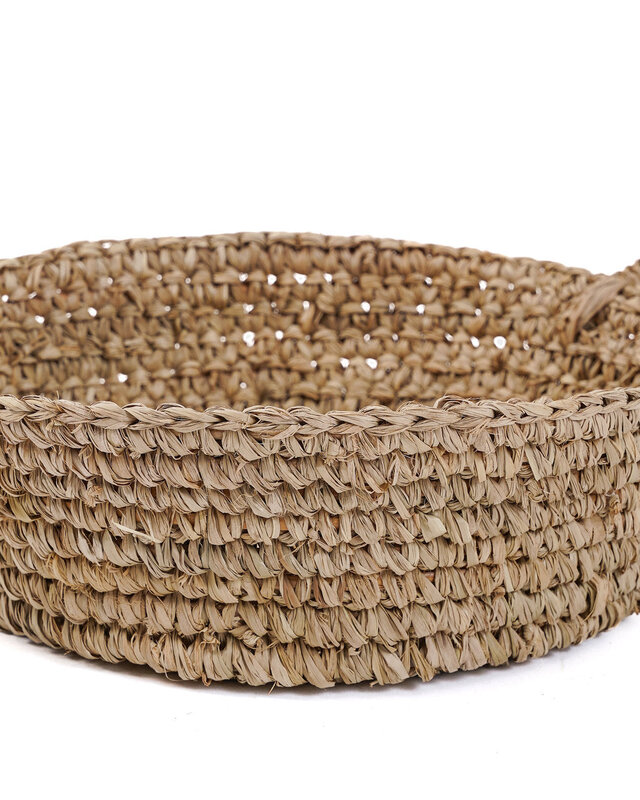 Bazar Bizar Antwerp Raffia mandjes - naturel - S - H16 x D35 cm