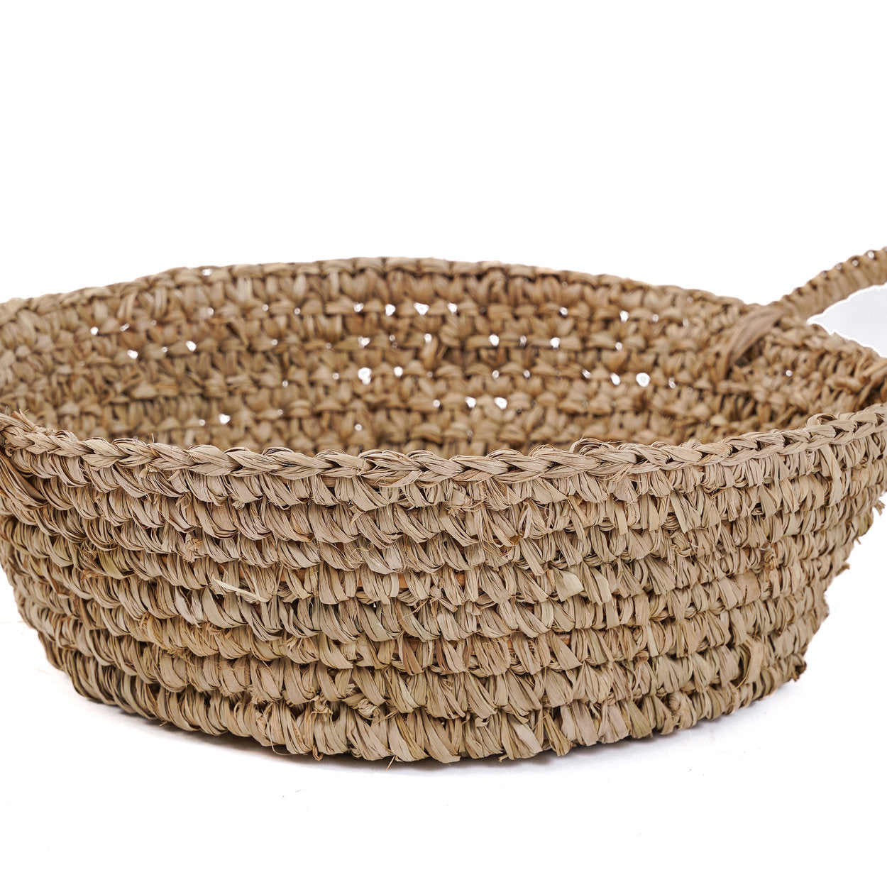 Bazar Bizar Antwerp Raffia mandjes - naturel - S - H16 x D35 cm