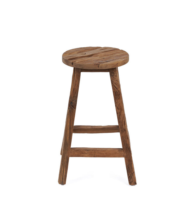 Bazar Bizar Antwerp De Shibori barkruk - naturel - H70 x D39 cm