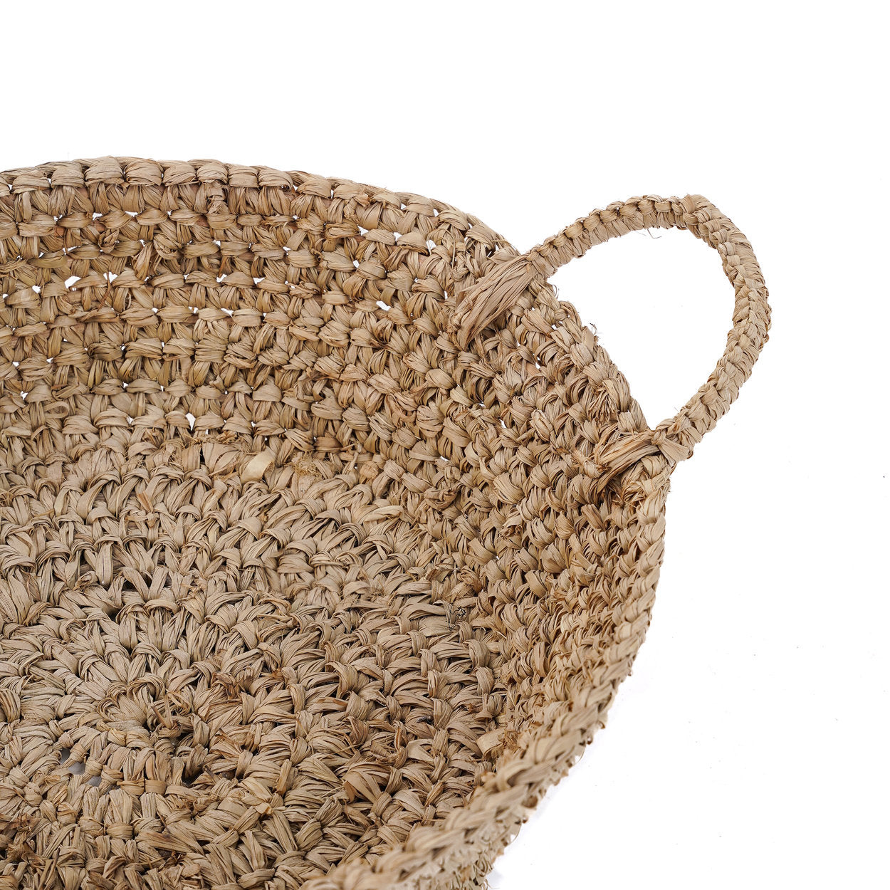 Bazar Bizar Antwerp Raffia mandjes - naturel - S - H16 x D35 cm