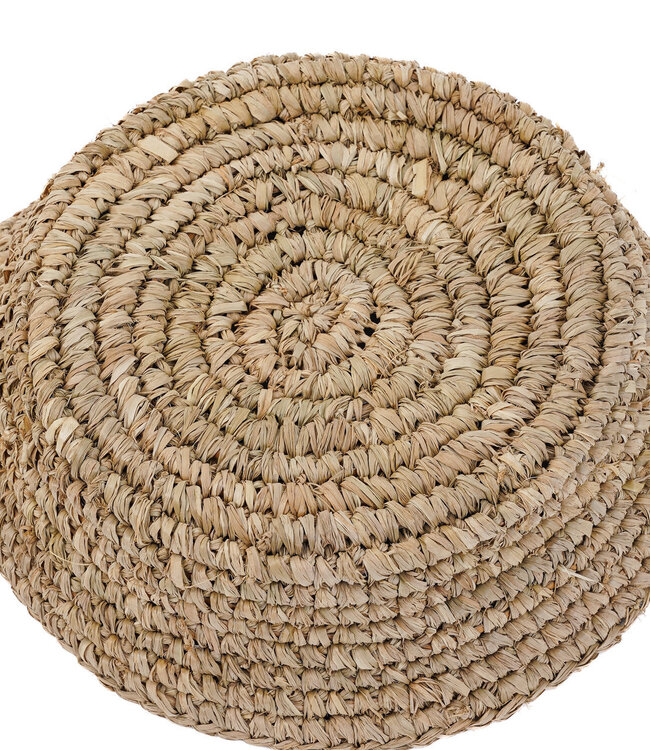 Bazar Bizar Antwerp Raffia mandjes - naturel - S - H16 x D35 cm