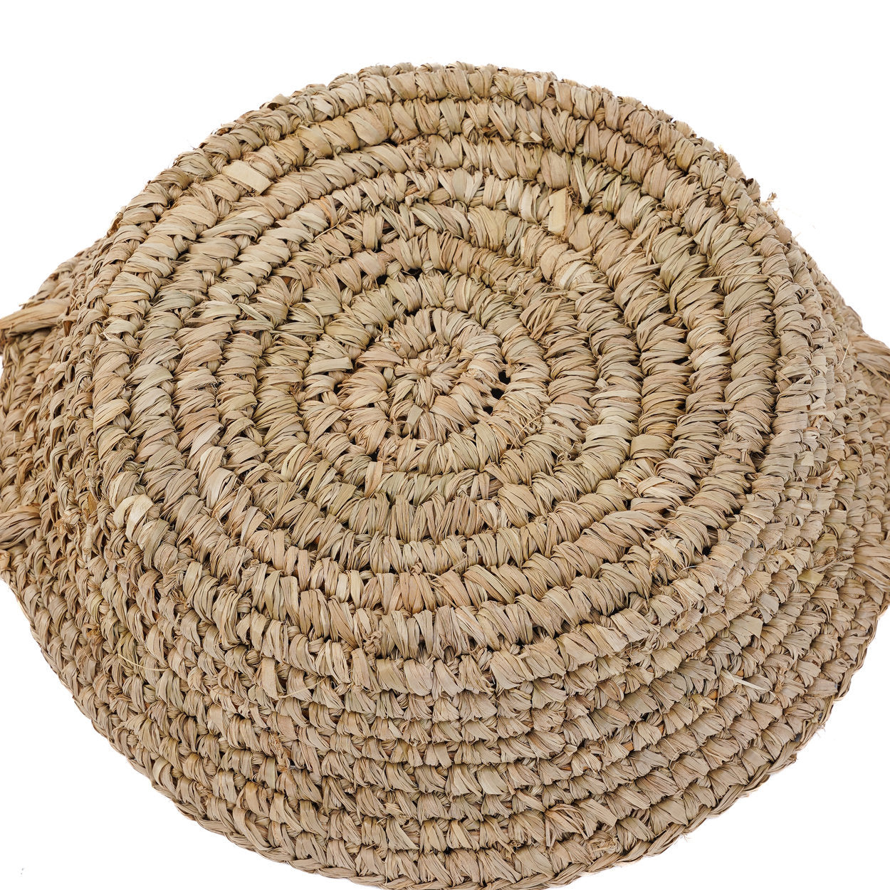 Bazar Bizar Antwerp Raffia mandjes - naturel - S - H16 x D35 cm
