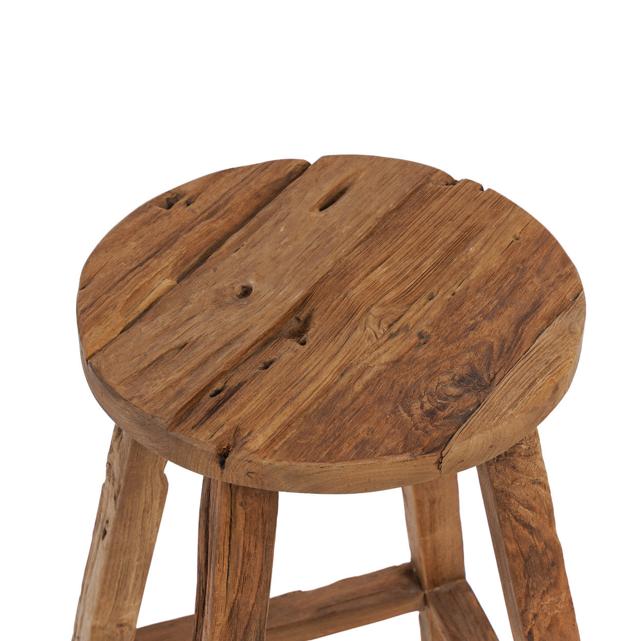 Bazar Bizar Antwerp De Shibori barkruk - naturel - H70 x D39 cm
