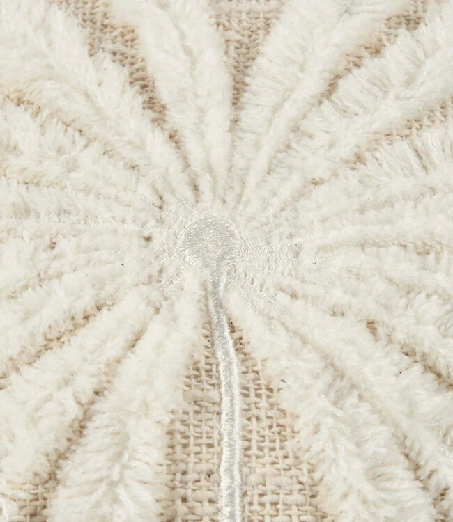 Bazar Bizar Antwerp De Isla Palm kussenhoes - Natuurlijk wit- 50x50 cm