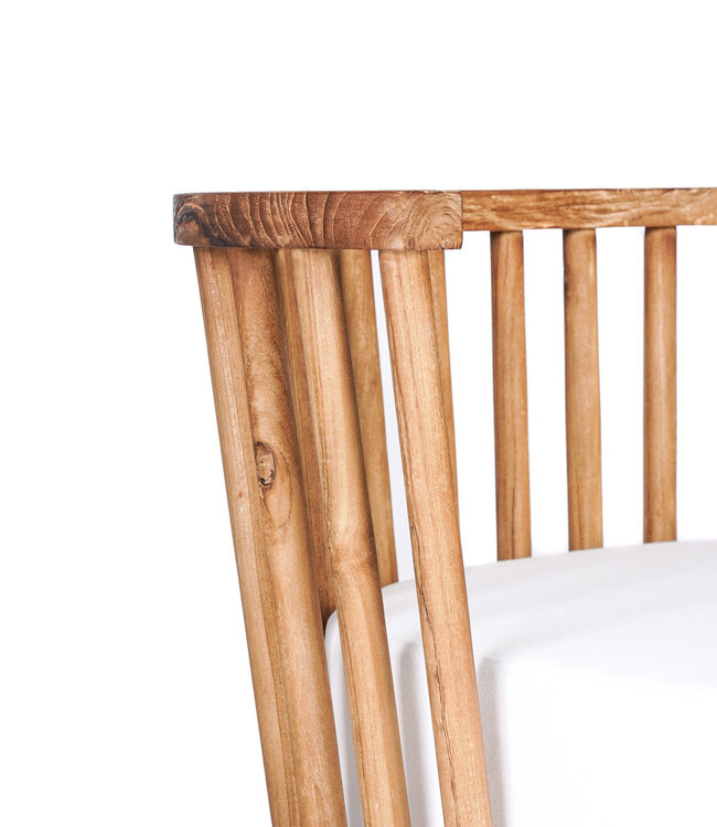 Bazar Bizar Antwerp De Malawi Eenzitter - Natuurlijk Wit - 68x70x70 cm