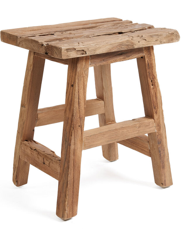 Bazar Bizar Antwerp De Yoke-kruk - naturel - L - 46x30x40