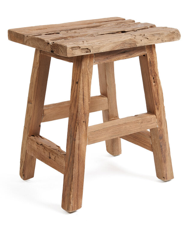 Bazar Bizar Antwerp De Yoke-kruk - naturel - L - 46x30x40