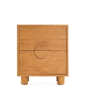 Bazar Bizar Antwerp Het Eclipse nachtkastje - naturel - 40x58x50