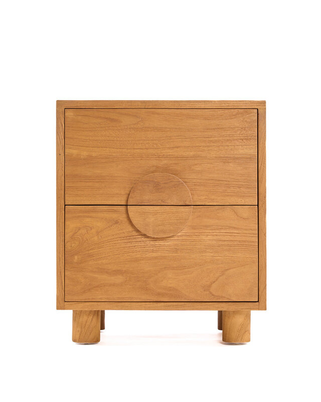 Bazar Bizar Antwerp Het Eclipse nachtkastje - naturel - 40x58x50