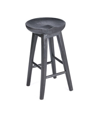 Bazar Bizar Antwerp De Tala barkruk - zwart - 75x40x35