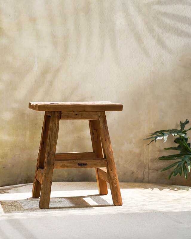 Bazar Bizar Antwerp De Yoke-kruk - naturel - L - 46x30x40