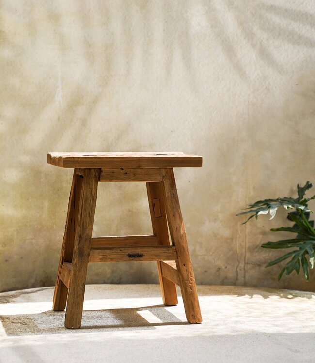 Bazar Bizar Antwerp De Yoke-kruk - naturel - L - 46x30x40