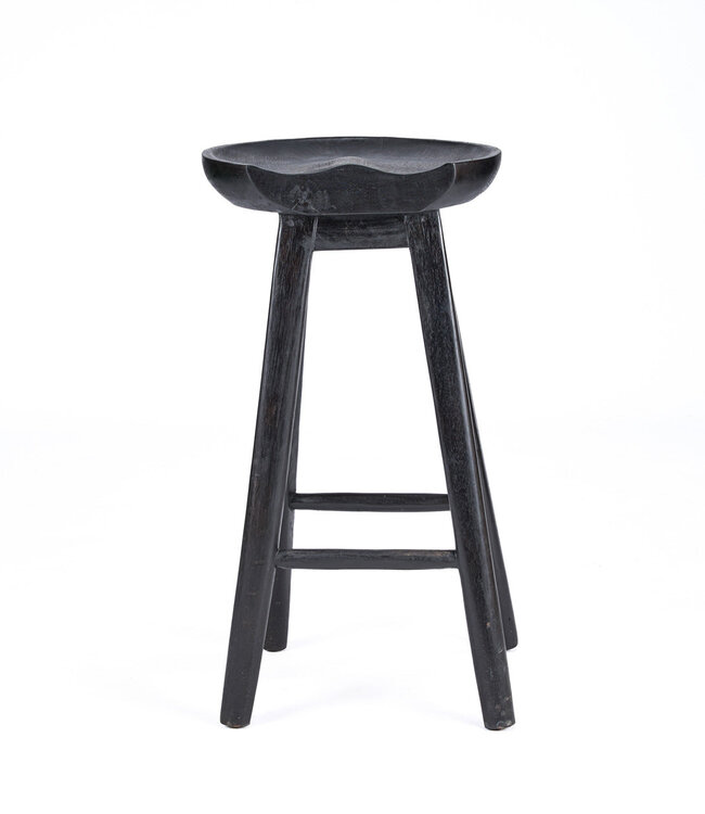 Bazar Bizar Antwerp De Tala barkruk - zwart - 75x40x35