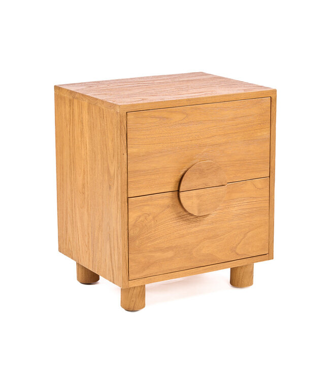 Bazar Bizar Antwerp Het Eclipse nachtkastje - naturel - 40x58x50