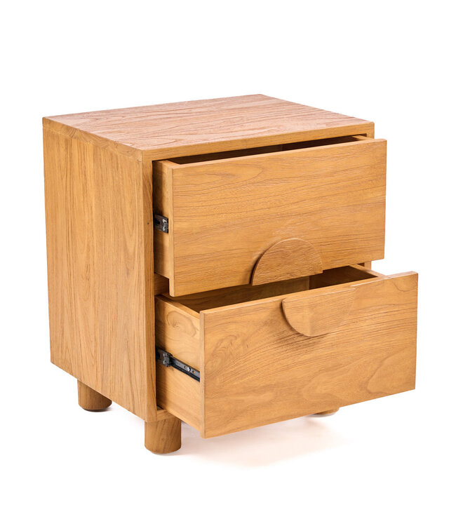 Bazar Bizar Antwerp Het Eclipse nachtkastje - naturel - 40x58x50