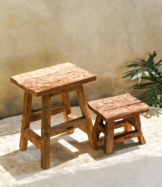 Bazar Bizar Antwerp De Yoke-kruk - naturel - L - 46x30x40