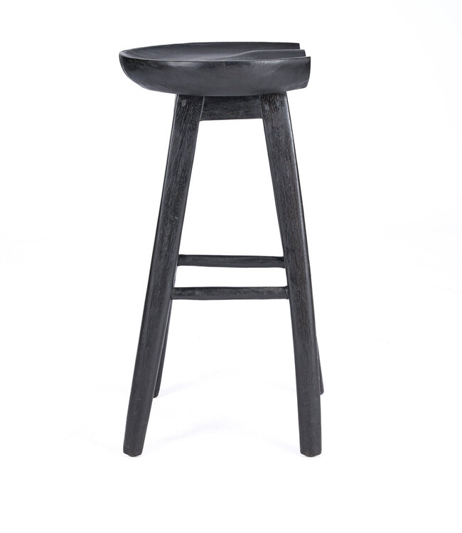 Bazar Bizar Antwerp De Tala barkruk - zwart - 75x40x35