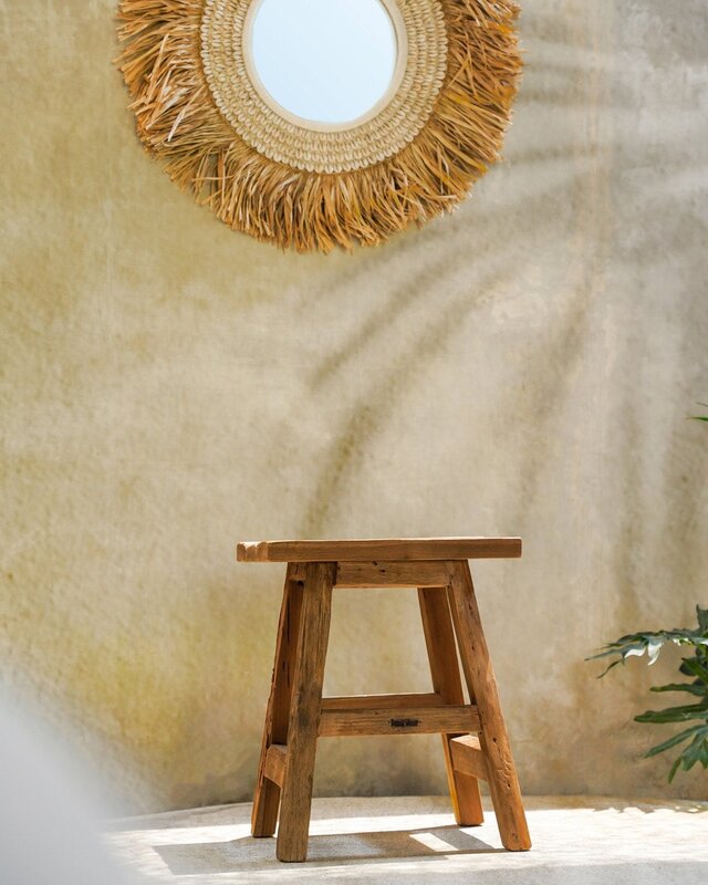 Bazar Bizar Antwerp De Yoke-kruk - naturel - L - 46x30x40