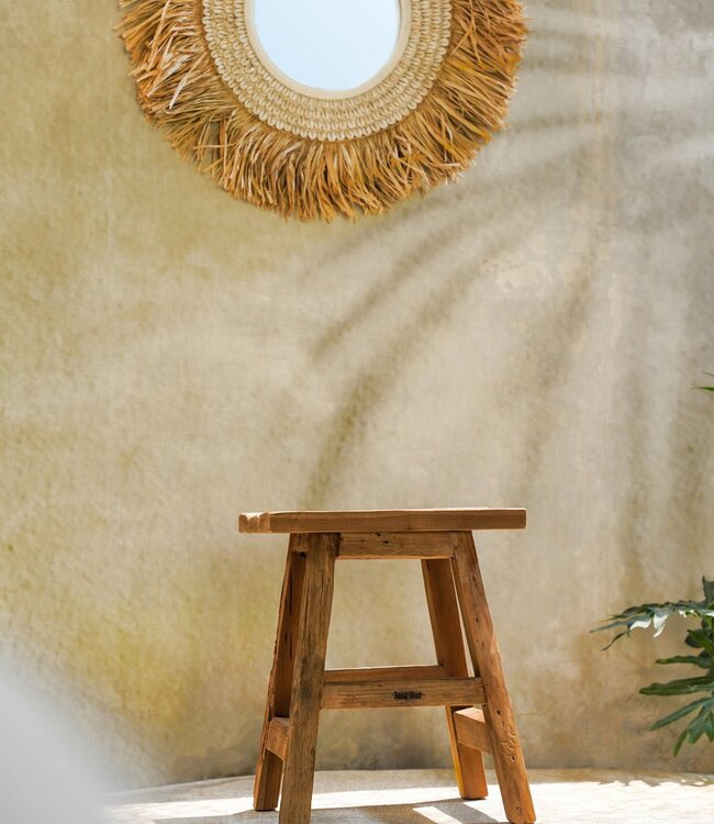 Bazar Bizar Antwerp De Yoke-kruk - naturel - L - 46x30x40
