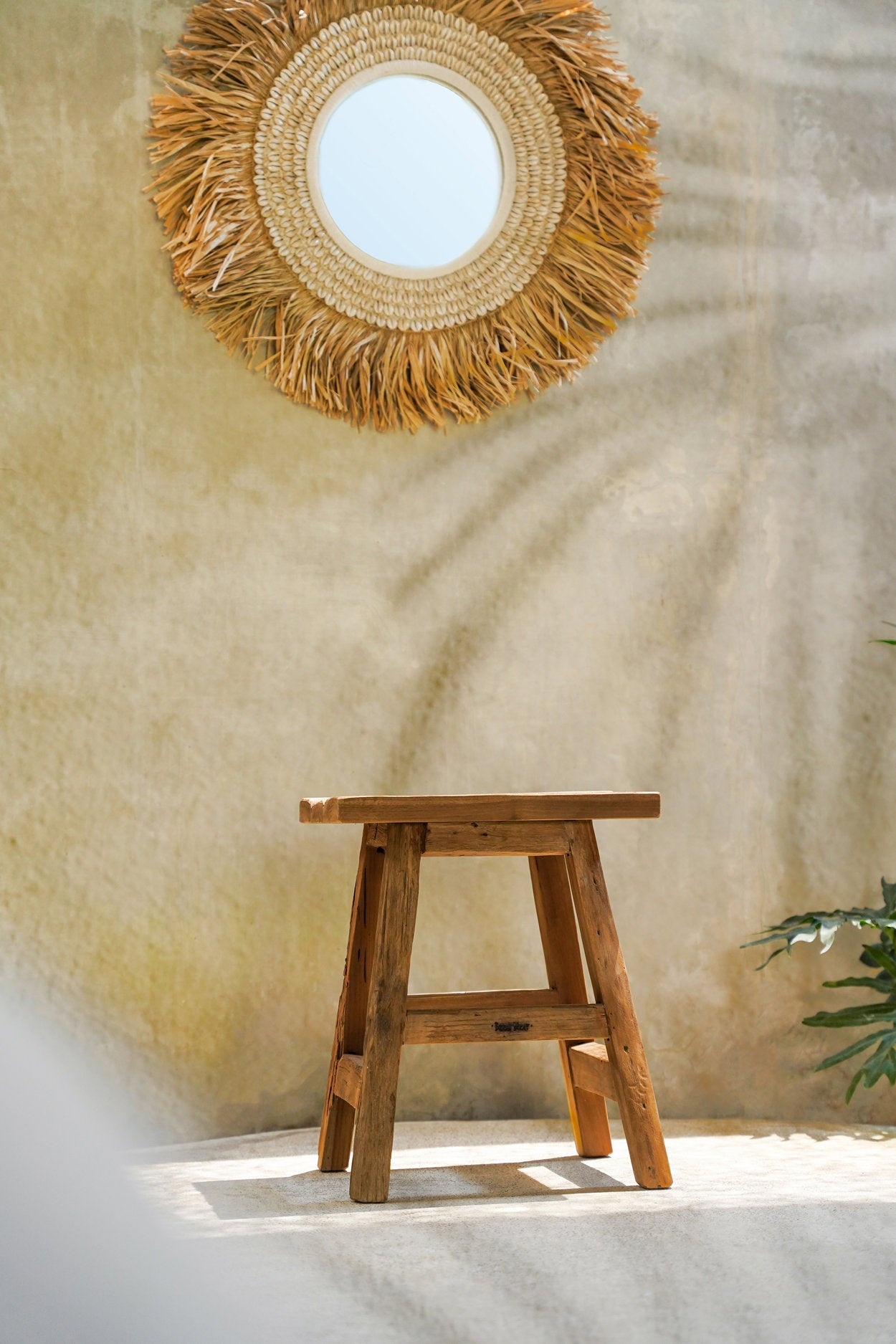 Bazar Bizar Antwerp De Yoke-kruk - naturel - L - 46x30x40