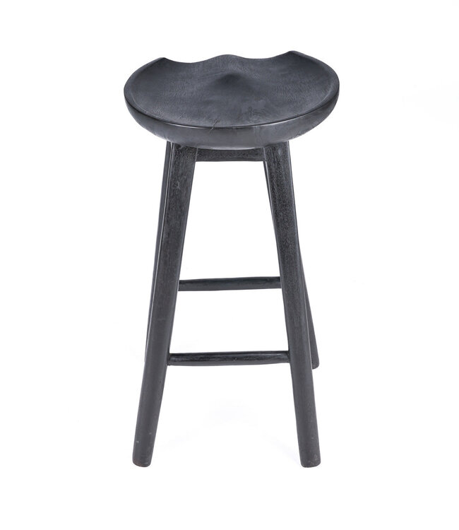 Bazar Bizar Antwerp De Tala barkruk - zwart - 75x40x35