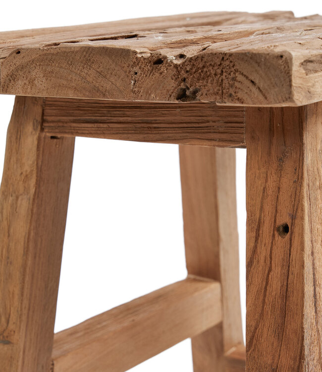Bazar Bizar Antwerp De Yoke-kruk - naturel - L - 46x30x40