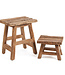 Bazar Bizar Antwerp De Yoke-kruk - naturel - L - 46x30x40