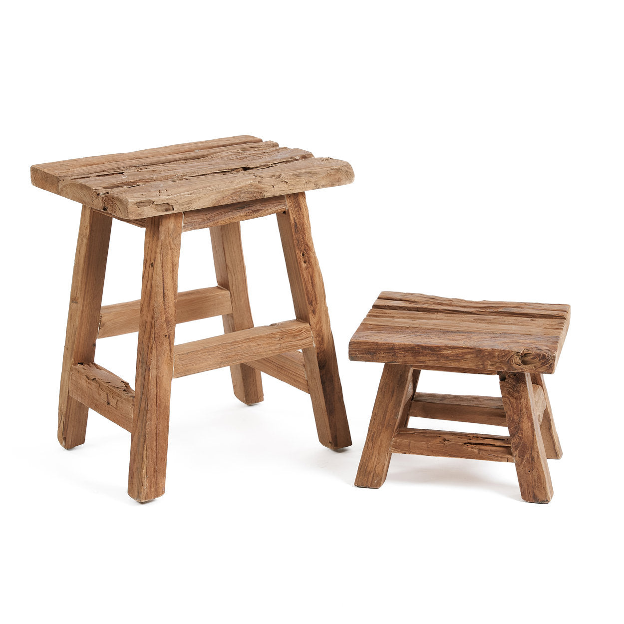Bazar Bizar Antwerp De Yoke-kruk - naturel - L - 46x30x40