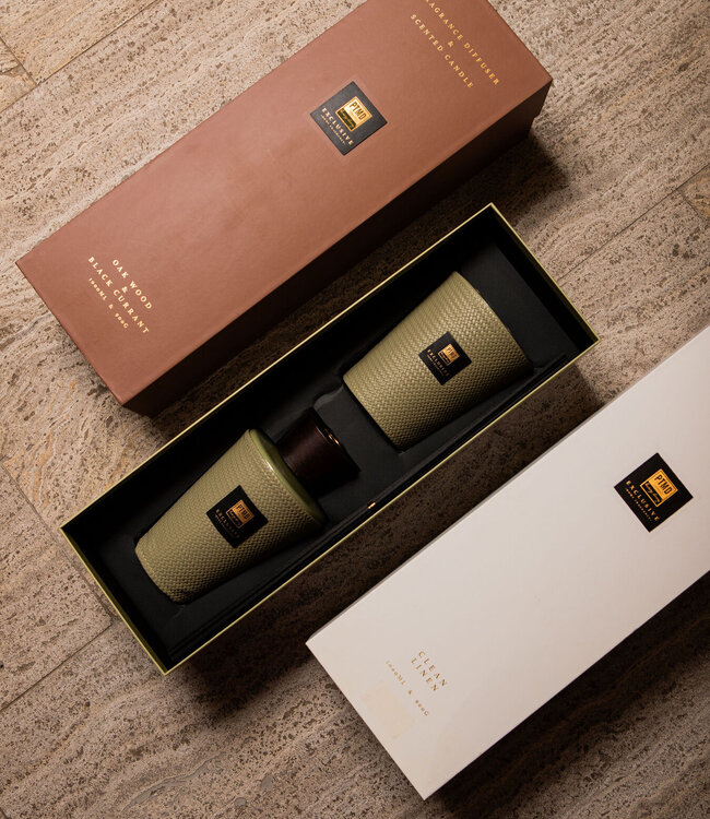 PTMD Luxe Geur Giftset | Geurstokjes + Geurkaars | Zwarte Woud