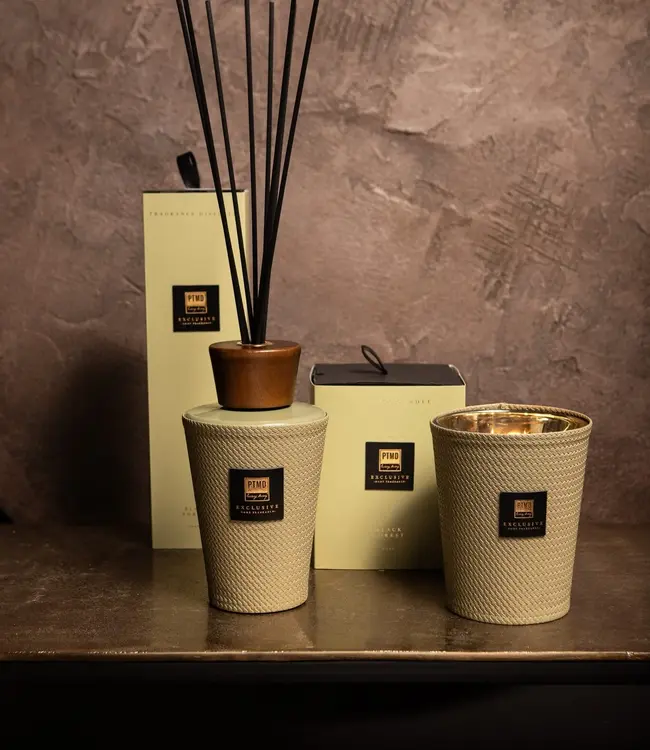 PTMD Luxe Geur Giftset | Geurstokjes + Geurkaars | Zwarte Woud