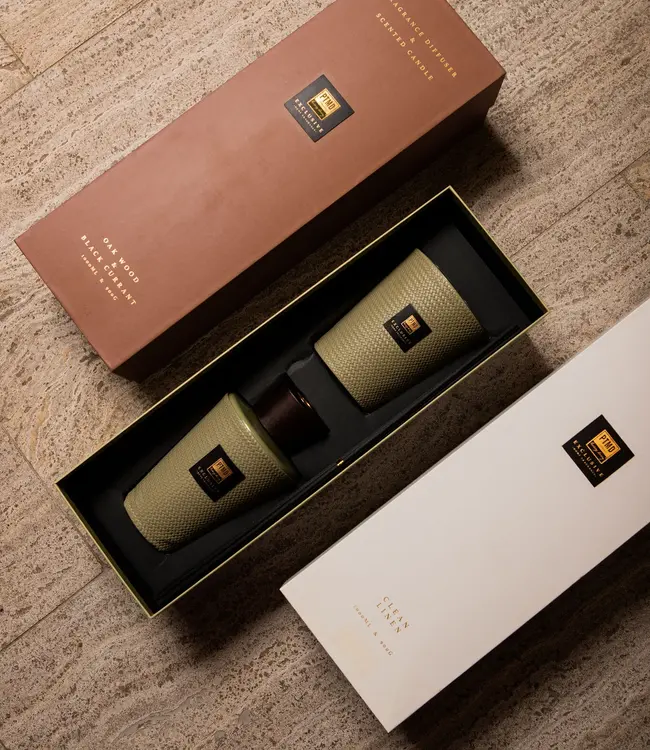 PTMD Luxe Geur Giftset | Geurstokjes + Geurkaars | Schoon Linnen