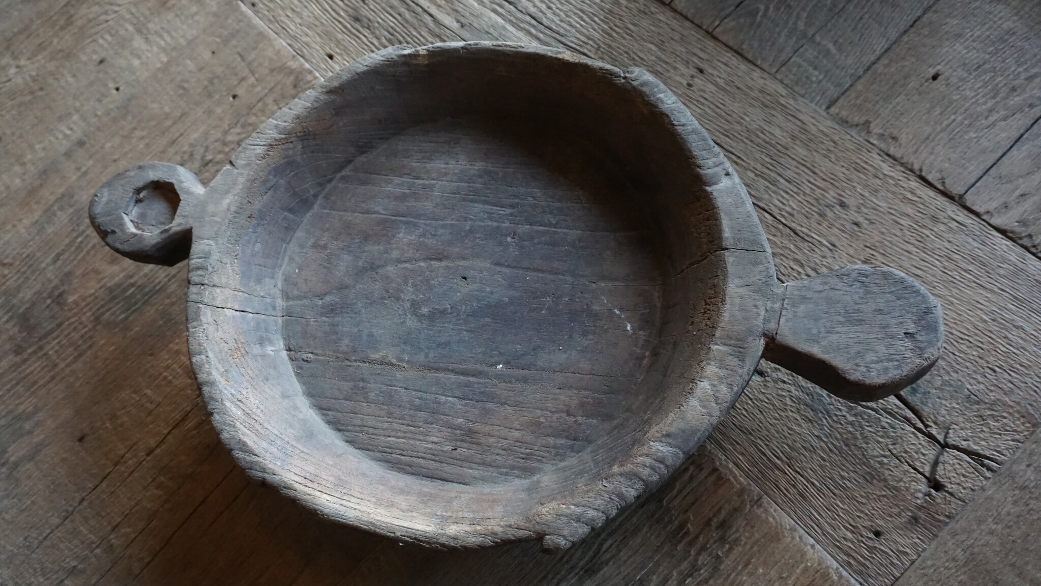 Aura Peeperkorn Unieke Houten Chapati Schaal | H7 x Ø32 cm